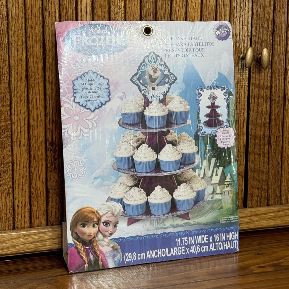 Wilton Disney Frozen Cupcake Stand Kids Purple New 3-Tier Tower 1512-4500